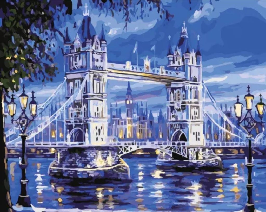 London Bridge in Blue | Paint by Numbers