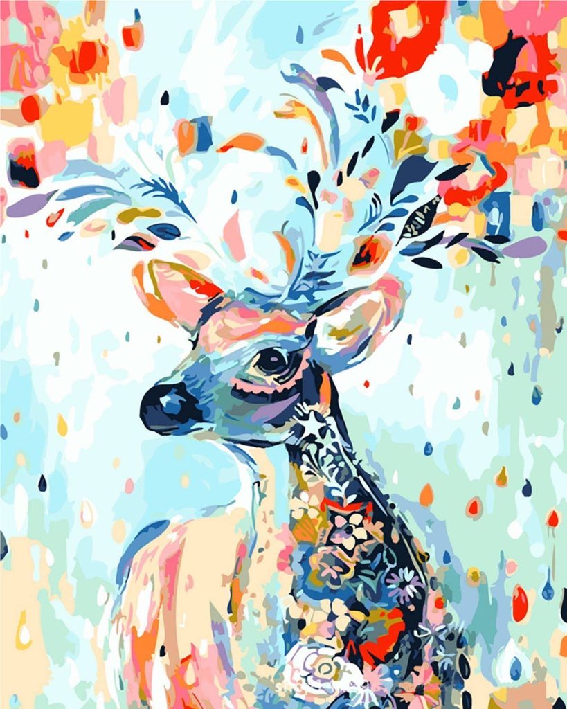 DIY Paint by numbers _ Deer