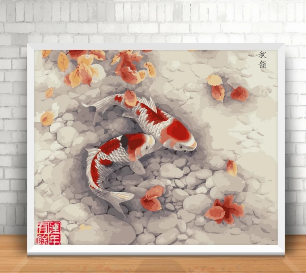 Paint by numbers Malaysia Classic Koi Fish MeTime Art