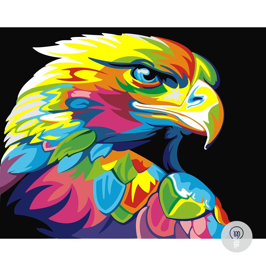 Colorful Eagle_ Paint by Number