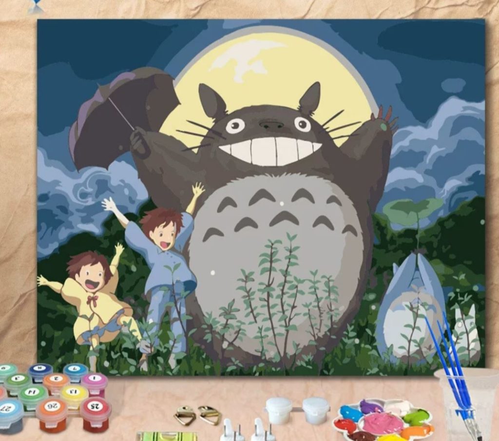 Totoro Moon Light_ Paint by Numbers