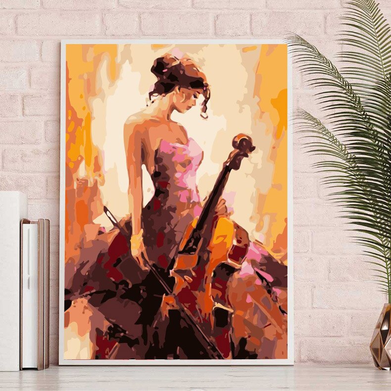 Cello lady | Paint by Numbers