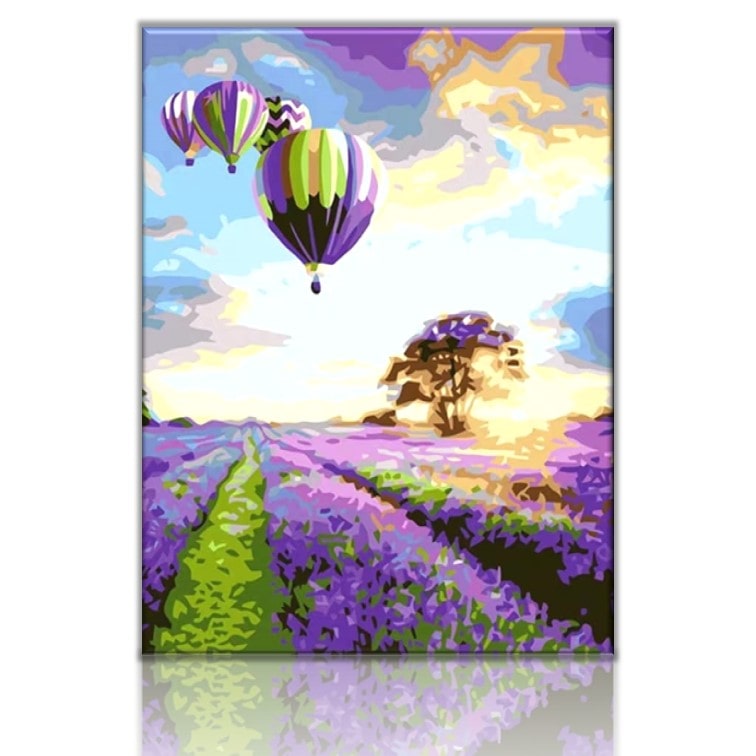 Hot Air Balloon Lavender Field