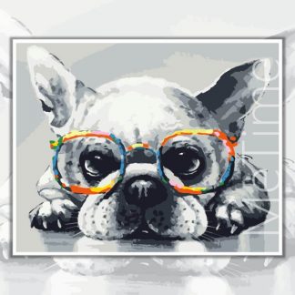 Bulldog with Glasses