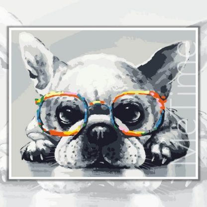 Bulldog with Glasses