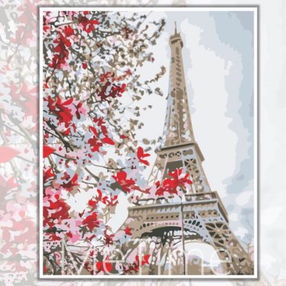 Cherry Blossoms and Eiffel Tower